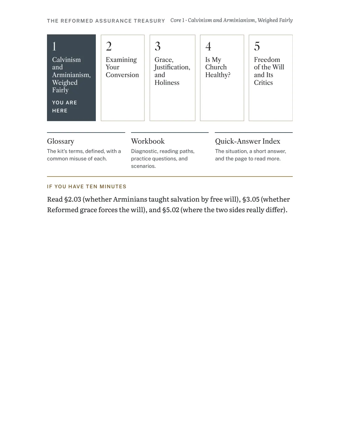 Page from Core 1 with the kit map